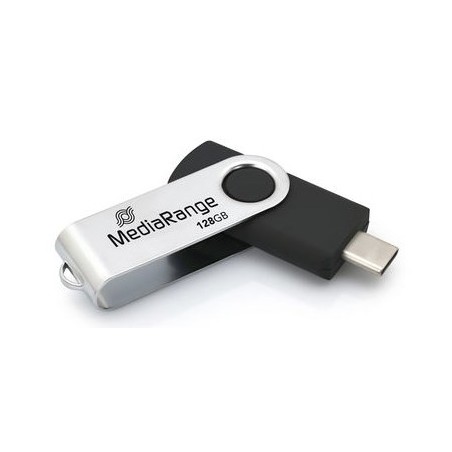 Mediarange Mr1954 Pamięć Usb 128 Gb Usb Type-C 3.2 Gen 1 (3.1 Gen 1) Czarny, Srebrny
