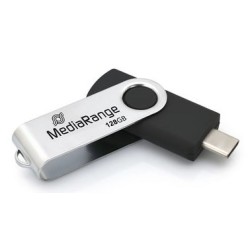 Mediarange Mr1954 Pamięć Usb 128 Gb Usb Type-C 3.2 Gen 1 (3.1 Gen 1) Czarny, Srebrny