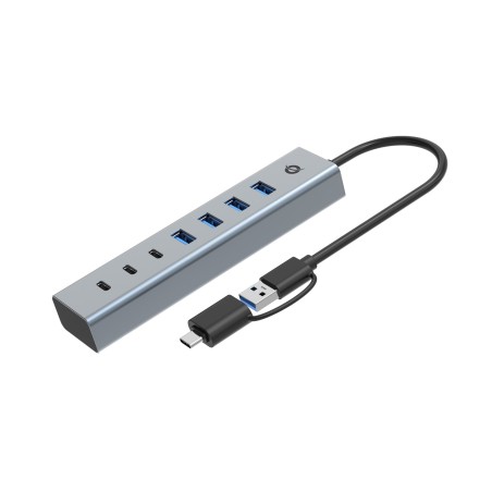 Conceptronic Hubbies20Gp Huby I Koncentratory Usb 3.2 Gen 1 (3.1 Gen 1) Type-C 5000 Mbit/S Szary