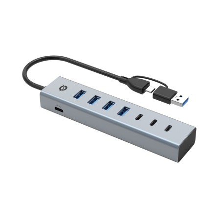 Conceptronic Hubbies20Gp Huby I Koncentratory Usb 3.2 Gen 1 (3.1 Gen 1) Type-C 5000 Mbit/S Szary