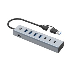 Conceptronic Hubbies20Gp Huby I Koncentratory Usb 3.2 Gen 1 (3.1 Gen 1) Type-C 5000 Mbit/S Szary