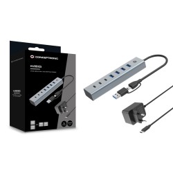 Conceptronic Hubbies20Gp Huby I Koncentratory Usb 3.2 Gen 1 (3.1 Gen 1) Type-C 5000 Mbit/S Szary
