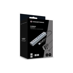 Conceptronic Hubbies20Gp Huby I Koncentratory Usb 3.2 Gen 1 (3.1 Gen 1) Type-C 5000 Mbit/S Szary