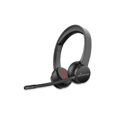 Mediarange Mros307 Słuchawki/Zestaw Słuchawkowy Bezprzewodowy Opaska Na Głowę Połączenia/Muzyka Usb Type-C Bluetooth Czarny
