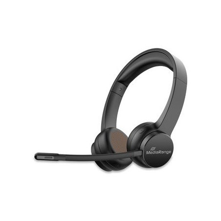 Mediarange Mros307 Słuchawki/Zestaw Słuchawkowy Bezprzewodowy Opaska Na Głowę Połączenia/Muzyka Usb Type-C Bluetooth Czarny