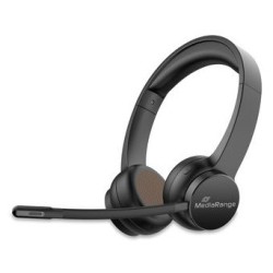 Mediarange Mros307 Słuchawki/Zestaw Słuchawkowy Bezprzewodowy Opaska Na Głowę Połączenia/Muzyka Usb Type-C Bluetooth Czarny