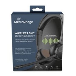 Mediarange Mros307 Słuchawki/Zestaw Słuchawkowy Bezprzewodowy Opaska Na Głowę Połączenia/Muzyka Usb Type-C Bluetooth Czarny