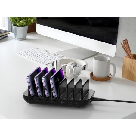 Conceptronic Ładowarka 7Port 7Xusb-C Multi 160Wpd3.0 Bk
