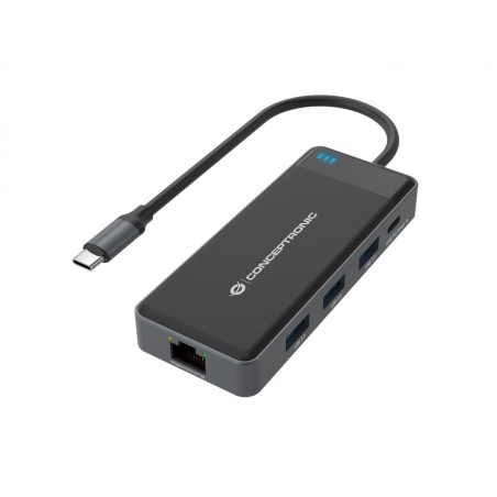Conceptronic Donn14G Stacja Dokująca Przewodowa Usb 3.2 Gen 1 (3.1 Gen 1) Type-C Szary