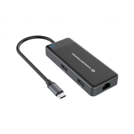 Conceptronic Donn14G Stacja Dokująca Przewodowa Usb 3.2 Gen 1 (3.1 Gen 1) Type-C Szary