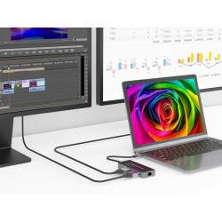Conceptronic Donn14G Stacja Dokująca Przewodowa Usb 3.2 Gen 1 (3.1 Gen 1) Type-C Szary