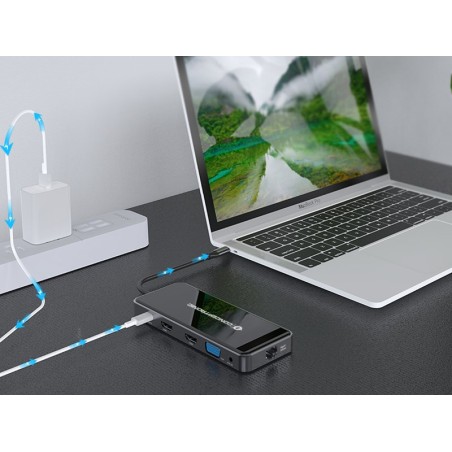 Conceptronic Donn14G Stacja Dokująca Przewodowa Usb 3.2 Gen 1 (3.1 Gen 1) Type-C Szary