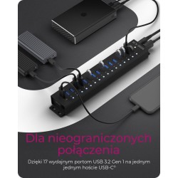 Icy Box Hub 17-Portowy Z Usb 3.2 Gen