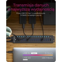 Icy Box Hub 17-Portowy Z Usb 3.2 Gen