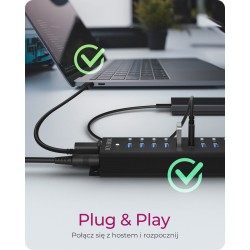Icy Box Hub 17-Portowy Z Usb 3.2 Gen