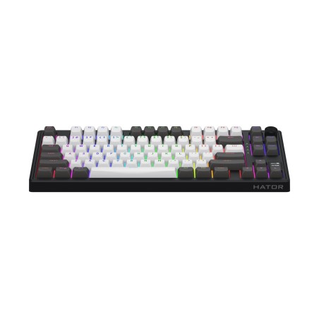 Hator Skyfall Pro Wireless 80 Klawiatura Gaming Usb + Rf Wireless + Bluetooth Qwerty Us English Czarny, Szary
