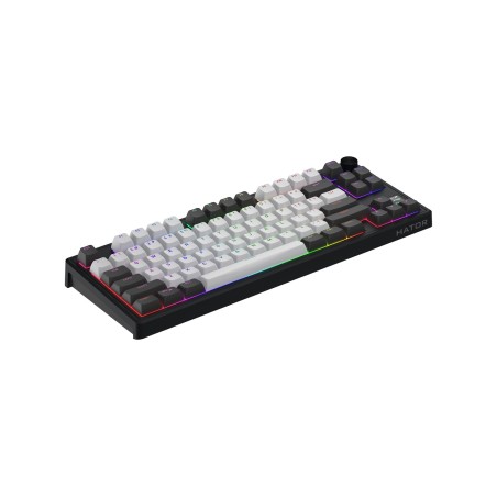 Hator Skyfall Pro Wireless 80 Klawiatura Gaming Usb + Rf Wireless + Bluetooth Qwerty Us English Czarny, Szary
