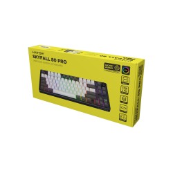 Hator Skyfall Pro Wireless 80 Klawiatura Gaming Usb + Rf Wireless + Bluetooth Qwerty Us English Czarny, Szary