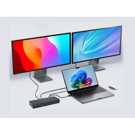 Stacja Dokująca Conceptronic 13-1 Usb-C- Hdmi/2Xusb-A/2Xusb-C/+ 96W Bk