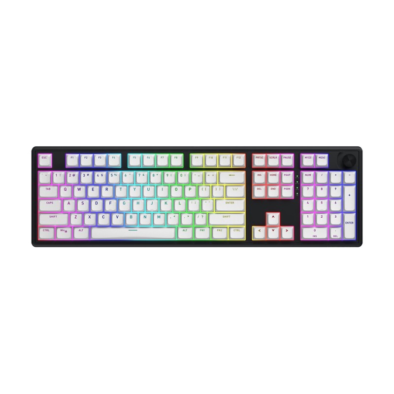 Hator Skyfall Wireless 100 Klawiatura Gaming Usb + Rf Wireless + Bluetooth Qwerty Us English Czarny, Biały