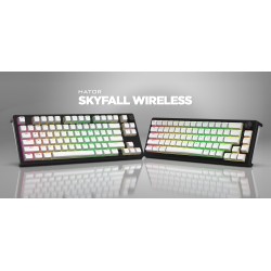 Hator Skyfall Wireless 100 Klawiatura Gaming Usb + Rf Wireless + Bluetooth Qwerty Us English Czarny, Biały