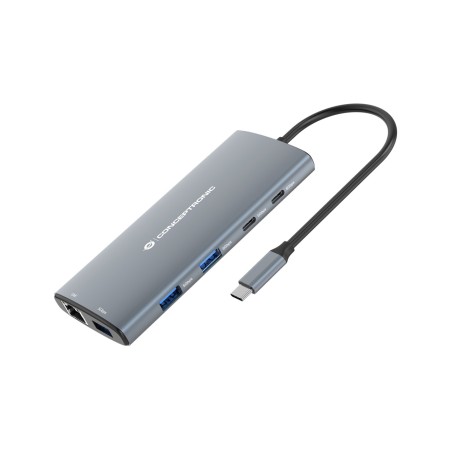 Conceptronic Donn06G Stacja Dokująca Przewodowa Usb 3.2 Gen 1 (3.1 Gen 1) Type-C Szary