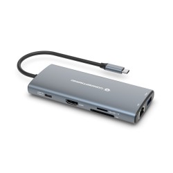 Conceptronic Donn06G Stacja Dokująca Przewodowa Usb 3.2 Gen 1 (3.1 Gen 1) Type-C Szary