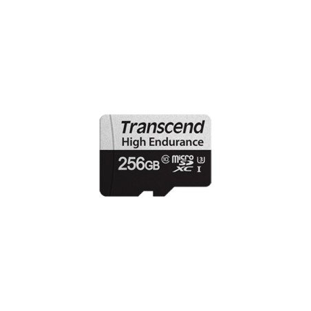 Sd Microsd Card 256Gb Transcend Sdxc Usd350V W/Adapter