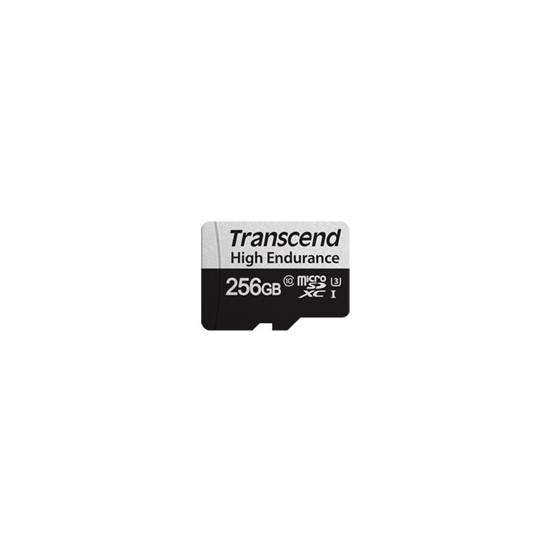 Sd Microsd Card 256Gb Transcend Sdxc Usd350V W/Adapter