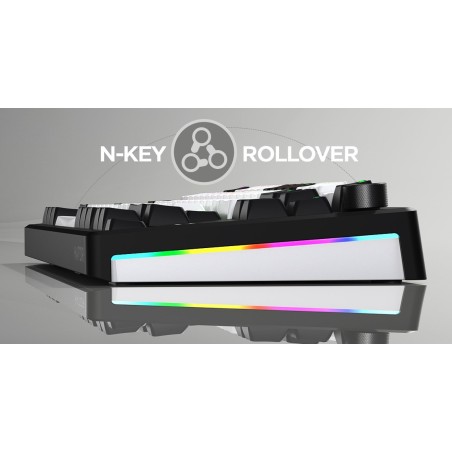 Hator Skyfall 80 Mag Ultima 8K Wireless Klawiatura Gaming Usb + Rf Wireless + Bluetooth Qwerty Us English Czarny, Biały