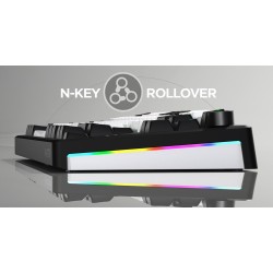 Hator Skyfall 80 Mag Ultima 8K Wireless Klawiatura Gaming Usb + Rf Wireless + Bluetooth Qwerty Us English Czarny, Biały