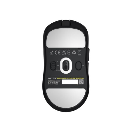 Hator Quasar 3S Ultima 8K Wireless Myszka Gaming Po Prawej Stronie Rf Wireless + Bluetooth + Usb Type-C Optyczny 30000 Dpi