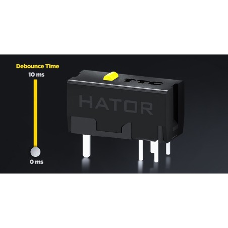 Hator Quasar 3S Ultima 8K Wireless Myszka Gaming Po Prawej Stronie Rf Wireless + Bluetooth + Usb Type-C Optyczny 30000 Dpi