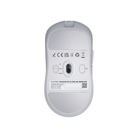 Hator Quasar 3S Ultima 8K Wireless Myszka Gaming Po Prawej Stronie Rf Wireless + Bluetooth + Usb Type-C Optyczny 30000 Dpi