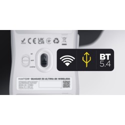 Hator Quasar 3S Ultima 8K Wireless Myszka Gaming Po Prawej Stronie Rf Wireless + Bluetooth + Usb Type-C Optyczny 30000 Dpi