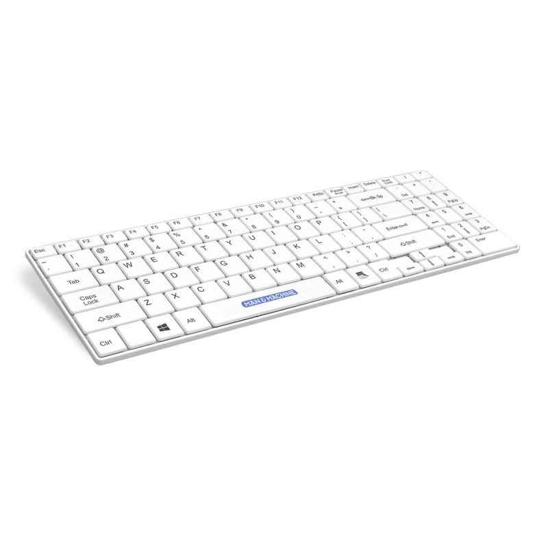 Man&Machine It's Cool Keyboard - Medyczna, Dezynfekowalna Niskoprofilowa Klawiatura (Biała)