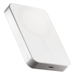 Zens Slim Qi2 Aluminium Powerbank - Magnetyczny Powerbank 10000 Mah Kompatybilny Z Magsafe I Qi2 (White)