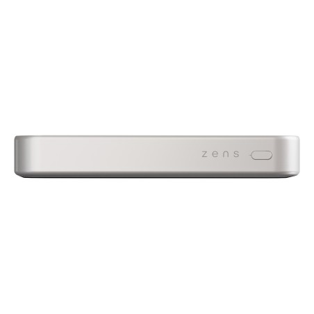 Zens Slim Qi2 Aluminium Powerbank - Magnetyczny Powerbank 10000 Mah Kompatybilny Z Magsafe I Qi2 (White)