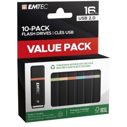 Emtec K100 Pamięć Usb 16 Gb Usb Typu-A 2.0 Czarny, Wielobarwny