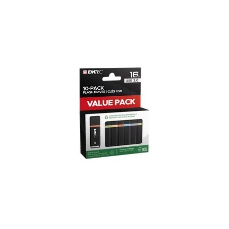 Emtec K100 Pamięć Usb 16 Gb Usb Typu-A 2.0 Czarny, Wielobarwny