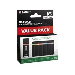 Emtec K100 Pamięć Usb 16 Gb Usb Typu-A 2.0 Czarny, Wielobarwny