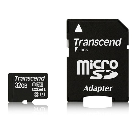 Sd Microsd Card  32Gb Transcend Sdhc Uhs1 W/Adapter