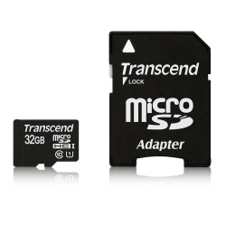 Sd Microsd Card  32Gb Transcend Sdhc Uhs1 W/Adapter