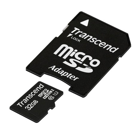 Sd Microsd Card  32Gb Transcend Sdhc Uhs1 W/Adapter