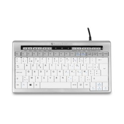 Bakkerelkhuizen S-Board 840 Klawiatura Biuro Usb Qwerty British English Jasny Szary, Biały
