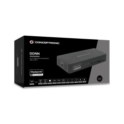 Stacja Dokująca Conceptronic 17-1 Usb-C- Hdmi Dp 4K/60Hz Gbe Usb-C Bk