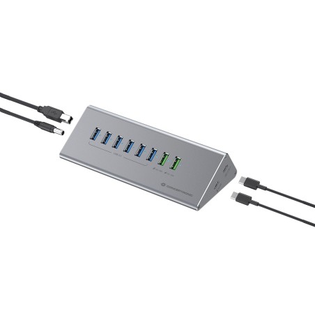 Conceptronic 10-Portowy Koncentrator Usb-A3.0/-C Adapter -  6Xa3.0+M.netz. Gr