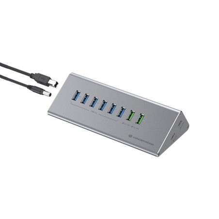 Conceptronic 10-Portowy Koncentrator Usb-A3.0/-C Adapter -  6Xa3.0+M.netz. Gr