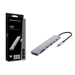 Conceptronic Donn28G Przewodowa Usb 3.2 Gen 1 (3.1 Gen 1) Type-C Szary