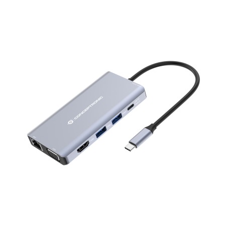 Conceptronic Donn20G Stacja Dokująca Przewodowa Usb 3.2 Gen 1 (3.1 Gen 1) Type-C Szary